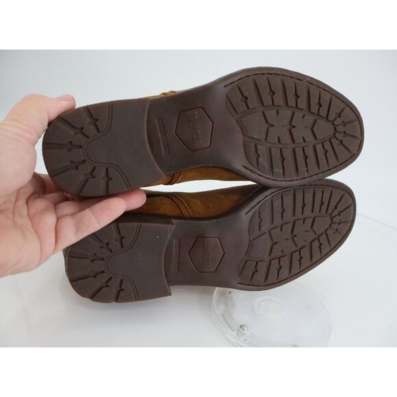 Born Women's Laney Chelsea Boot Size 7 Brown Leather Block Heel Pointed Ankle - Picture 10 of 14